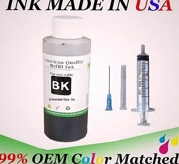 100ML BK Premium Ink Refill Kit HP 60/61/62/63/64/65/901/300/121/XL Cartridges