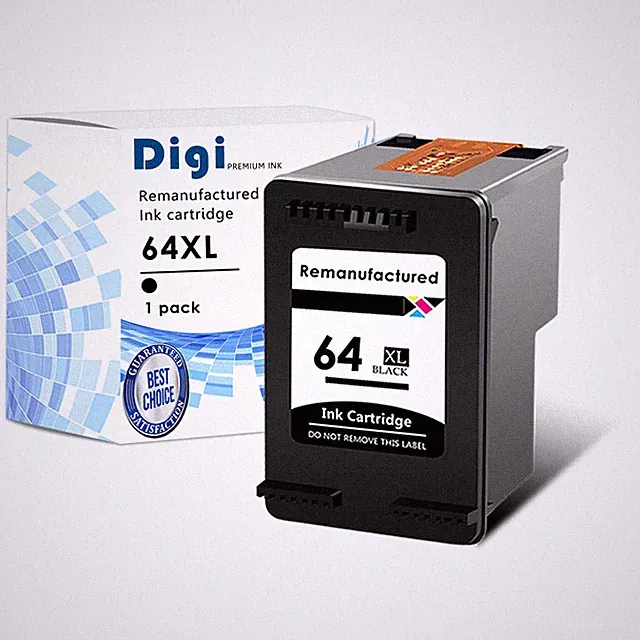 1PK 64XL Black Ink Cartridge Refilled FOR HP Envy Photo 7132 7155 6220 6230 6232