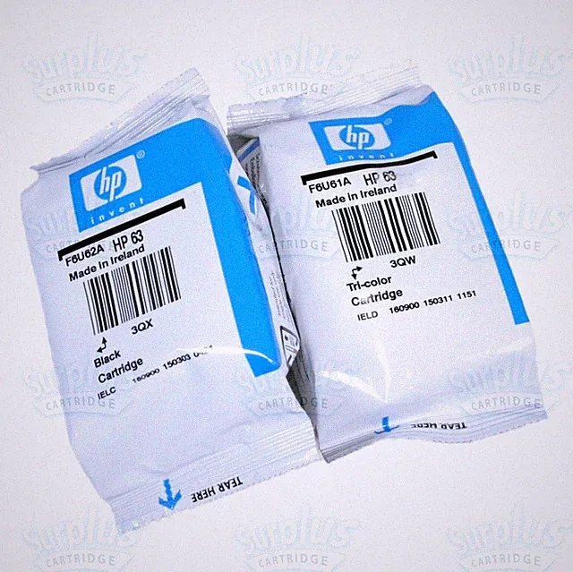 2 Genuine HP 63 Black+Color Ink ENVY 4511 4512 4520 4522 4524 DeskJet 3634 2130
