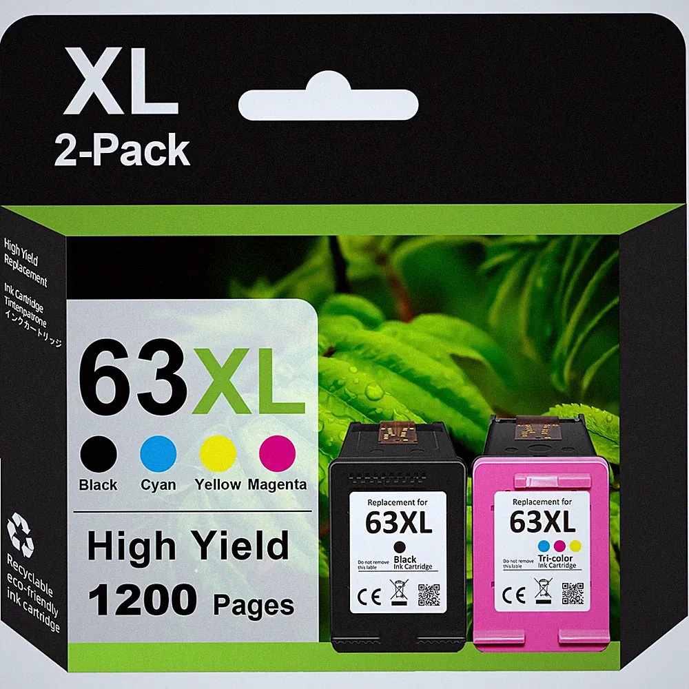 63-XL Ink Cartridge For HP 63XL Officejet 4650 3830 Envy 4520 4512 4516 Printer