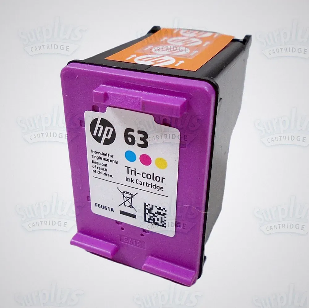 Genuine HP 63 Color Ink ENVY 4511 4512 4520 4522 4524 DeskJet 3634 2130