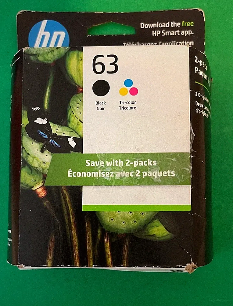 Genuine HP 63 Ink Cartridge Combo-Bk/CL-for HP4520 3830 3833 5255 Printer