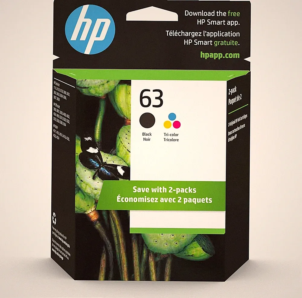 Genuine - HP 63 - L0R46AN - Ink Cartridge Black and Tri-Color - June 2027 - NEW