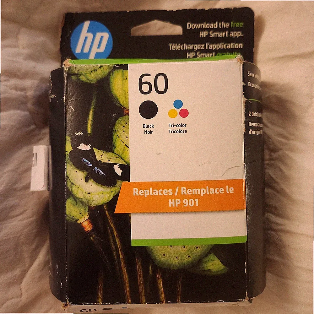 HP 60 Black & Tri-Color Original Ink Cartridges Pack N9H63FN DeskJet Envy PhotoS