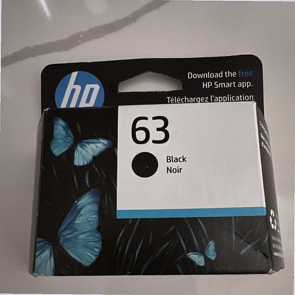 HP 63 Black Genuine Original Inkjet Ink Cartridge F6U62AN For HP Printers