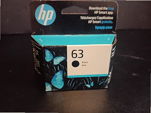 HP 63 Black Ink Cartridge Genuine New Sealed Nov 2025