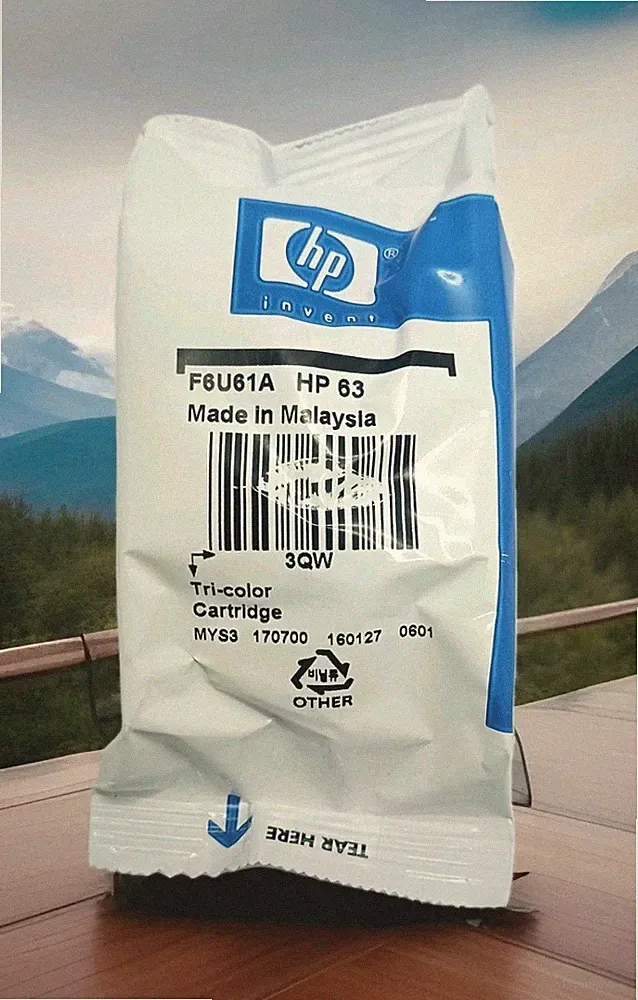 HP 63 GENUINE ORIGINAL OEM TRI-COLOR Ink Cartridge Factory Package Sealed NEW 》》