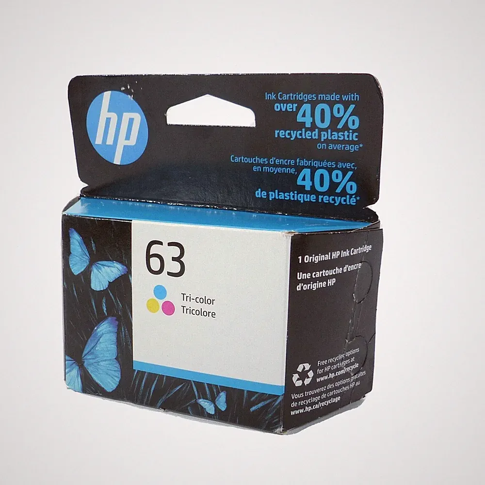 HP 63 Ink Cartridge (F6U61AN) Tri-color Genuine OEM Expires JUL 2023 New Sealed