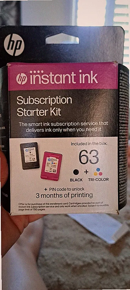 Hp Insta ink 63 black and tri color