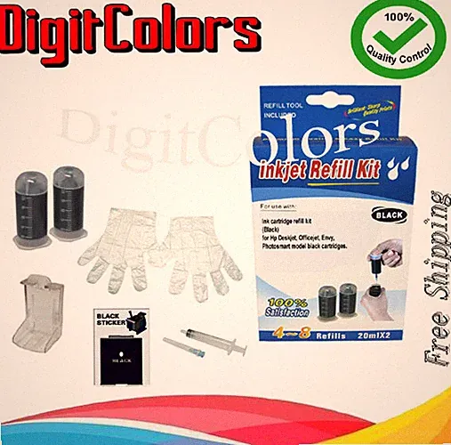 Ink Refill Bottle hp 63 hp 63xl ink cartridge refill with tools black pigment