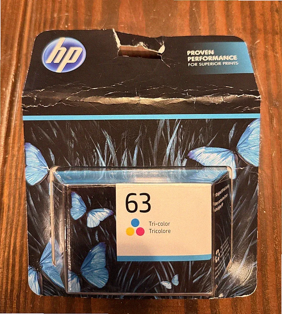NEW HP 63 Tri-Color Ink Cartridge OEM SEALED Exp 05/2024