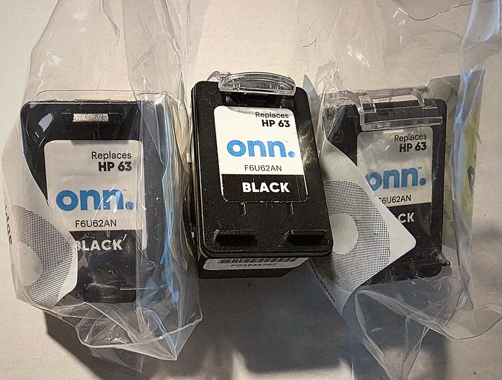 Onn Ink Cartridge • BLACK 63, NEW - Sealed Best By: 8/2026+
