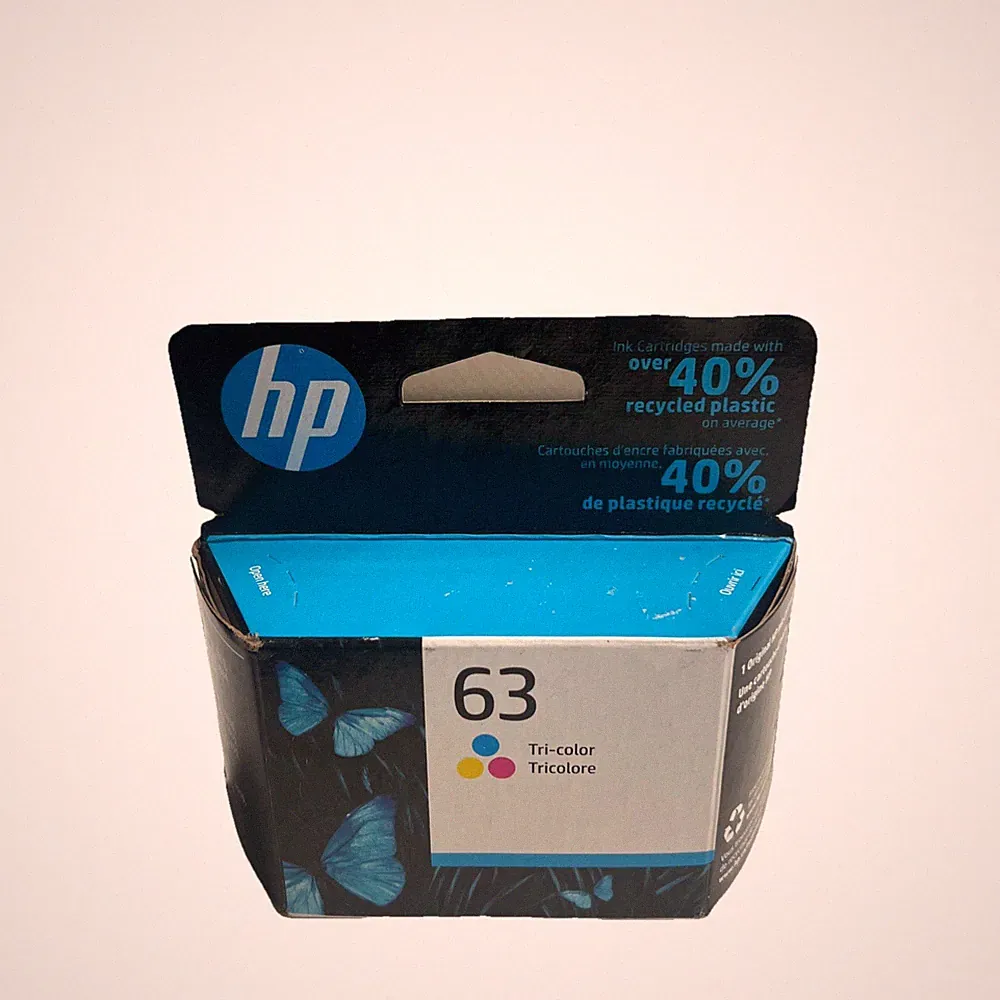 Original HP 63 Tri-Color Printer Ink Cartridge F6U61AN140 Sealed