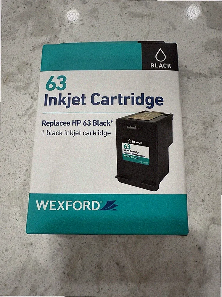 Wexford 63 Black Ink Photo Printer Cartridge Compatible W/ HP Printer New In Box