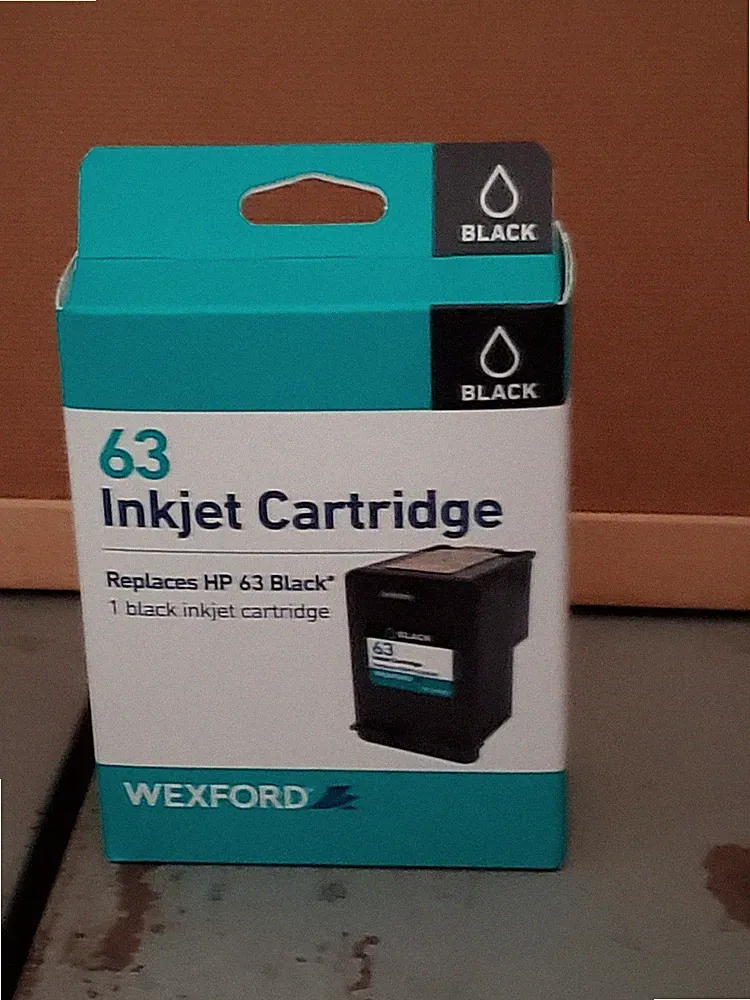 Wexford 63 Black Ink Photo Printer Cartridge Compatible with HP Printer NIB